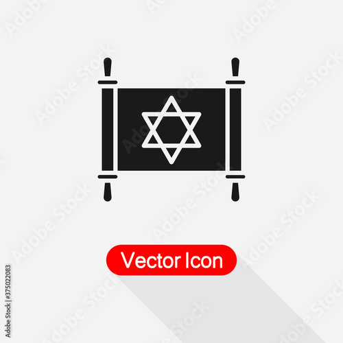  Jewish Torah Icon Vector Illustration Eps10