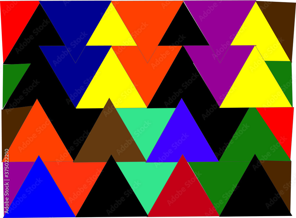 seamless pattern with colorful triangles
