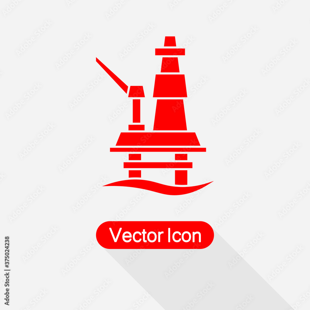 Oil Rig Icon Vector Illustration Eps10 Oil Rig Icon Vector Illustration Eps10