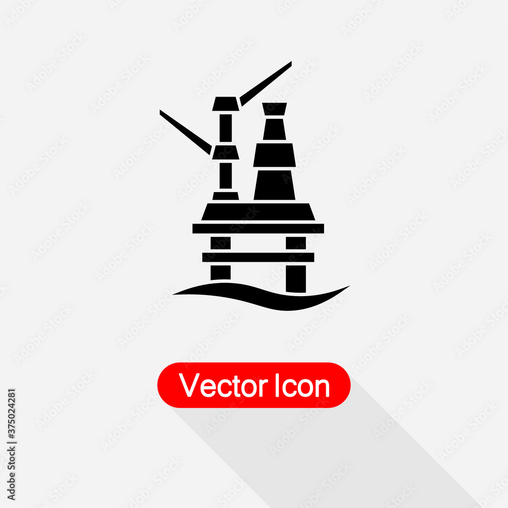 Oil Rig Icon Vector Illustration Eps10 Oil Rig Icon Vector Illustration Eps10