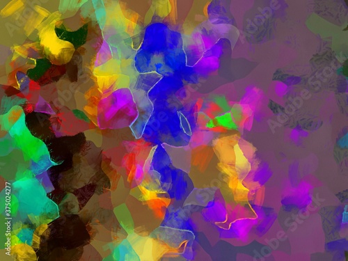 Illustration style background image  abstract pattern  various vibrant colors  oil painting pattern