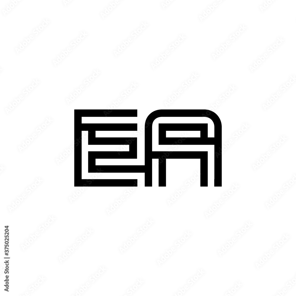 initial letter ea line stroke logo modern initial letter ea line stroke logo modern