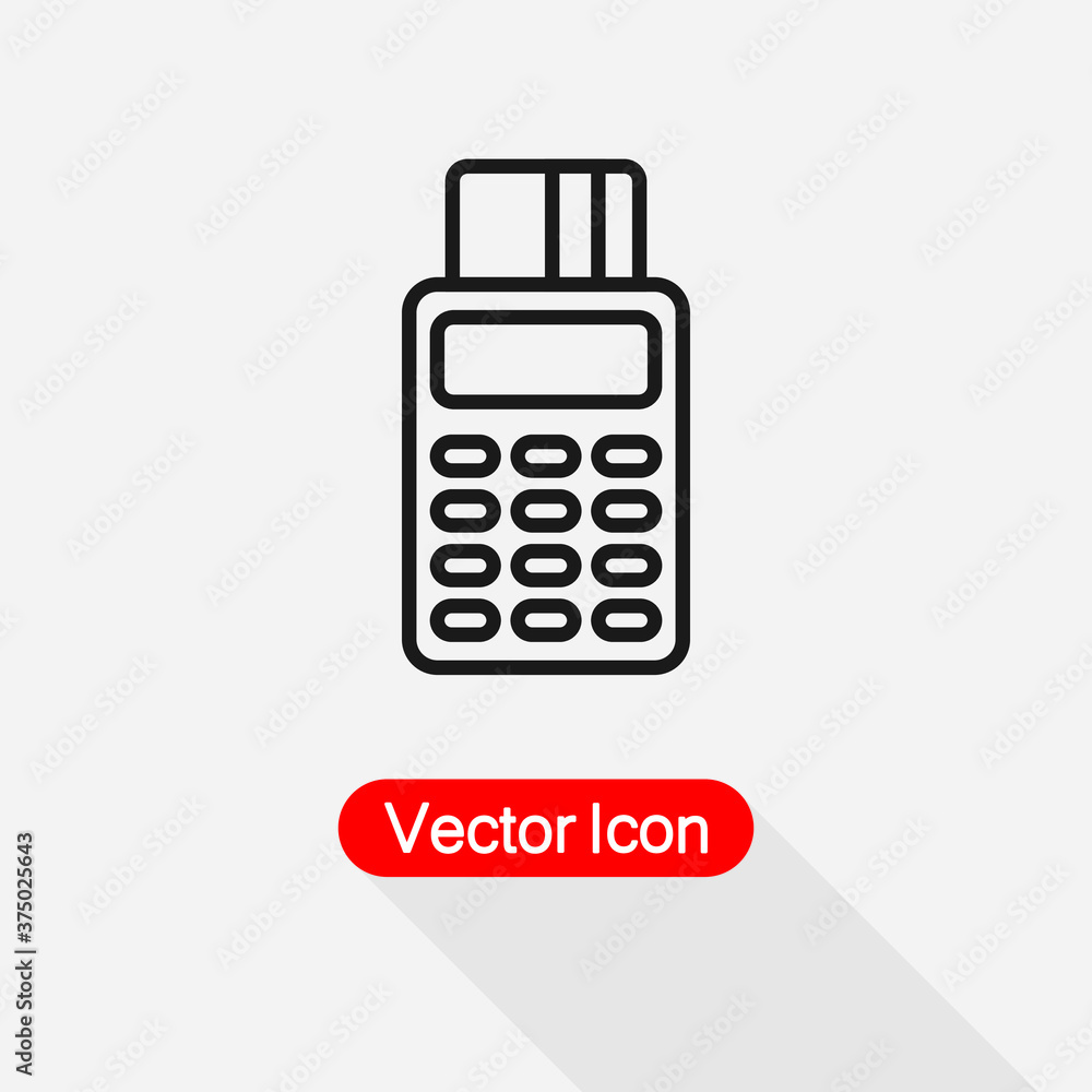 POS Terminal With Credit Card Icon, Cash Register Icon, Transaction Icon, Payment Symbol Vector Illustration Eps10 POS Terminal With Credit Card Icon, Cash Register Icon, Transaction Icon, Payment Symbol Vector Illustration Eps10