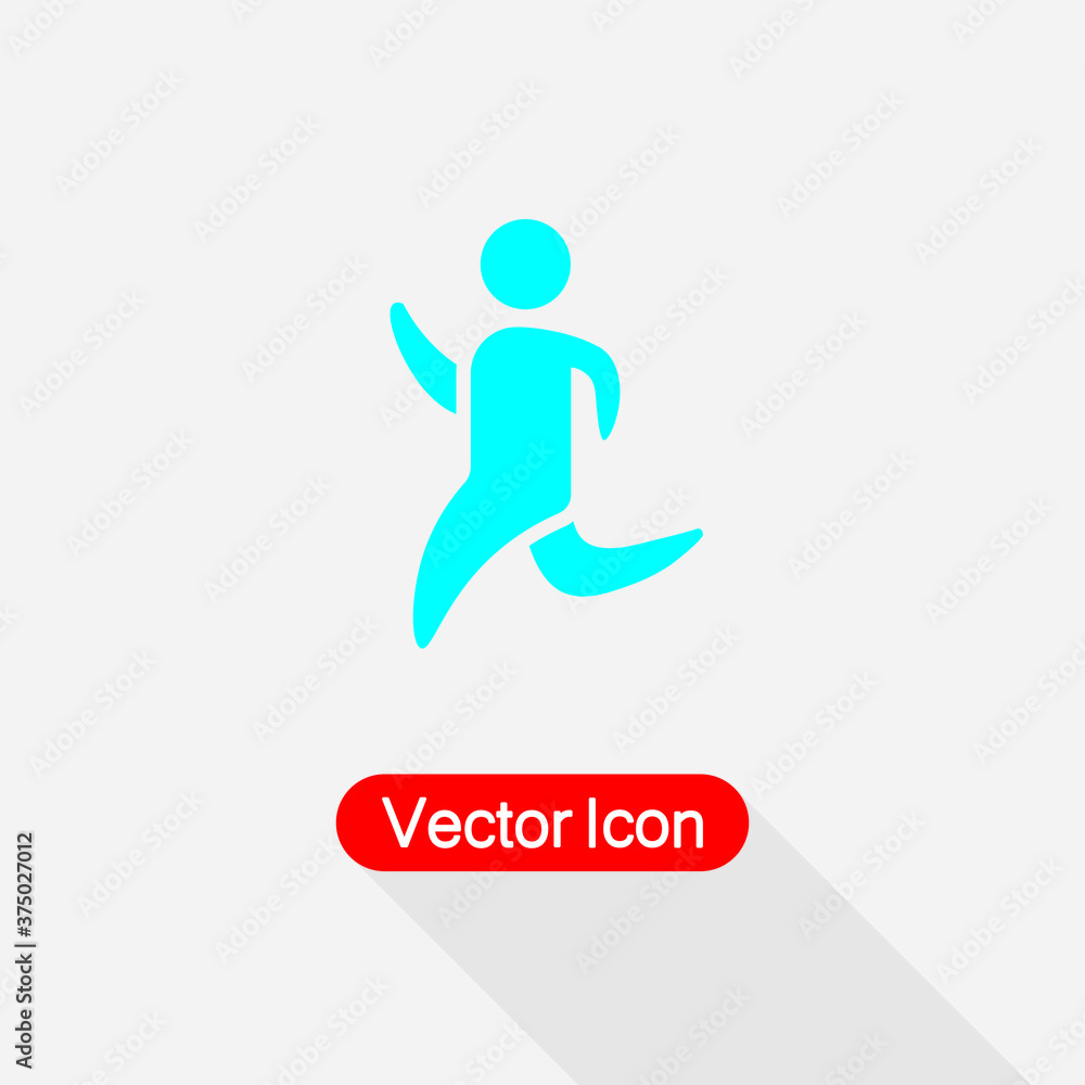 Running Man Icon Vector Illustration Eps10