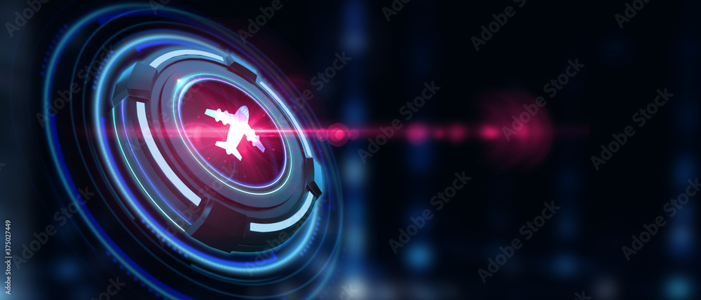 Business, Technology, Internet and network concept. Travel transportation concept with planes. Business, Technology, Internet and network concept. Travel transportation concept with planes.