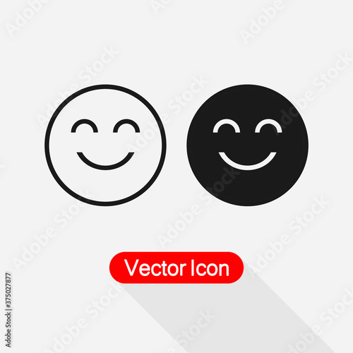 Smiling Face With Smiling Eyes Icon Vector Illustration Eps10