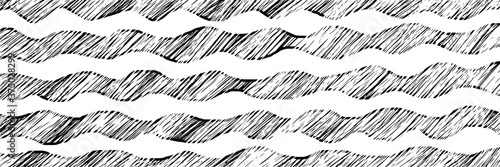Vector background in grunge style. Waves  pencil drawing.