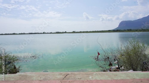 Pavagadh mountain and Vadatalav Lake also known as Pavagadh lake photo