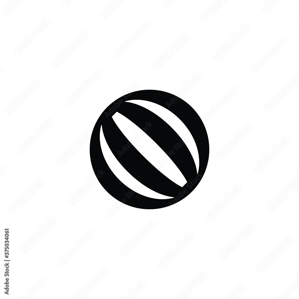 Children ball toy icon vector on white Children ball toy icon vector on white
