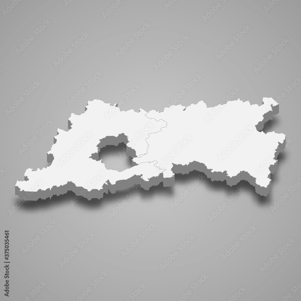 3d map of Flemish Brabant is a province of Belgium 3d map of Flemish Brabant is a province of Belgium