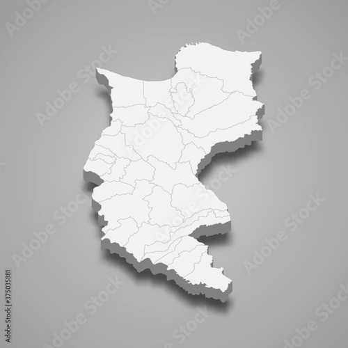3d map of Magdalena is a department of Colombia