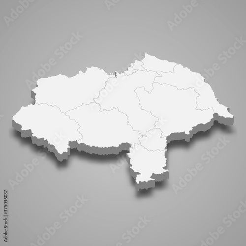 3d map of North Yorkshire is a ceremonial county of England
