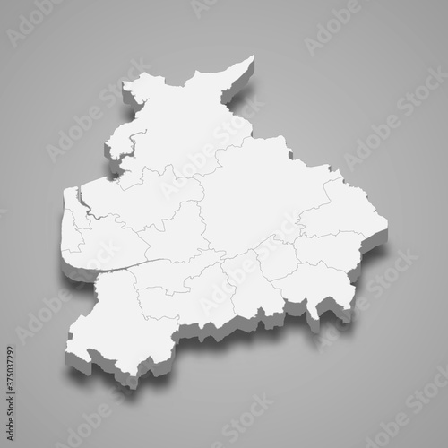 3d map of Lancashire is a ceremonial county of England photo