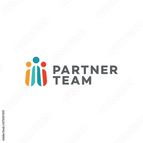 Team Work Logo Design Template
