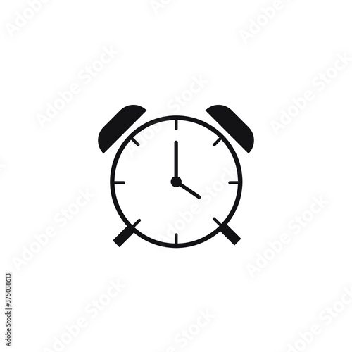 Clock  time outline and thin line icon isolated on white background EPS Vector