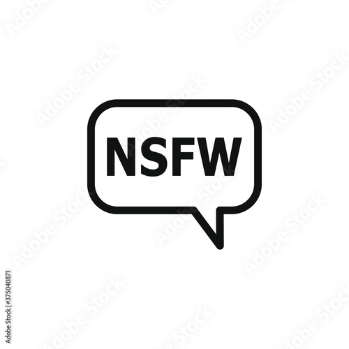 NSFW icon design. Not safe for work signs. Censorship symbol concept. Vector illustration