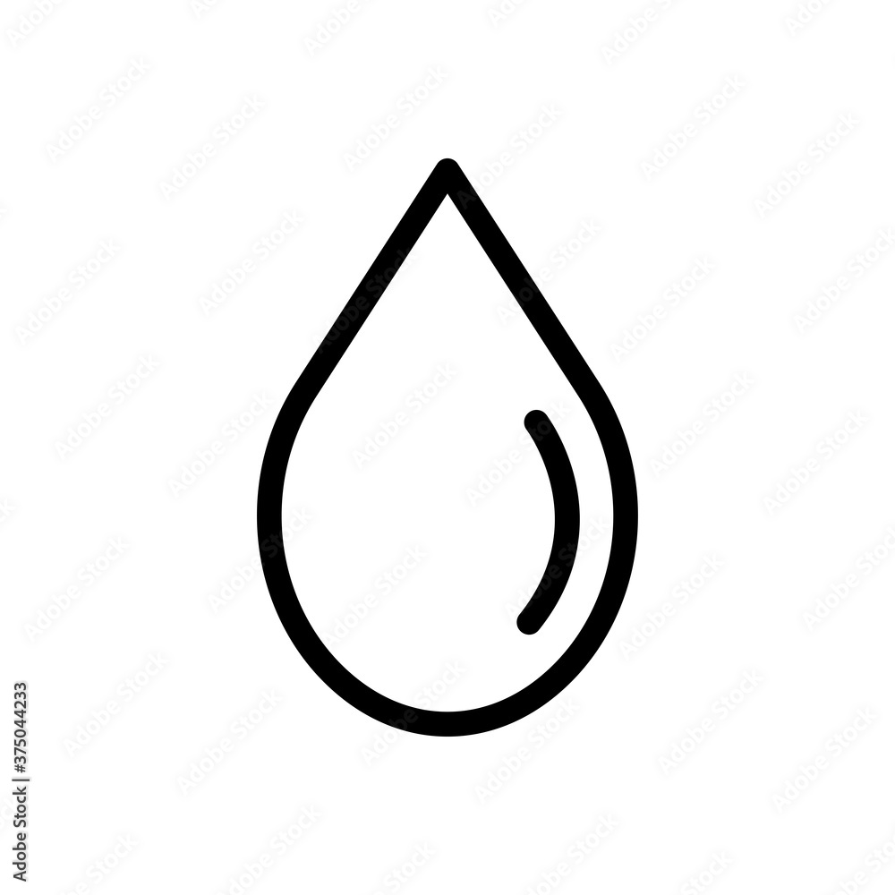 Water drop line icon. Design template vector Water drop line icon. Design template vector