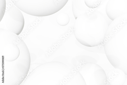 Realistic spherical 3D background image Abstract white background A white ball floating on the scene Suitable for printing and graphic design