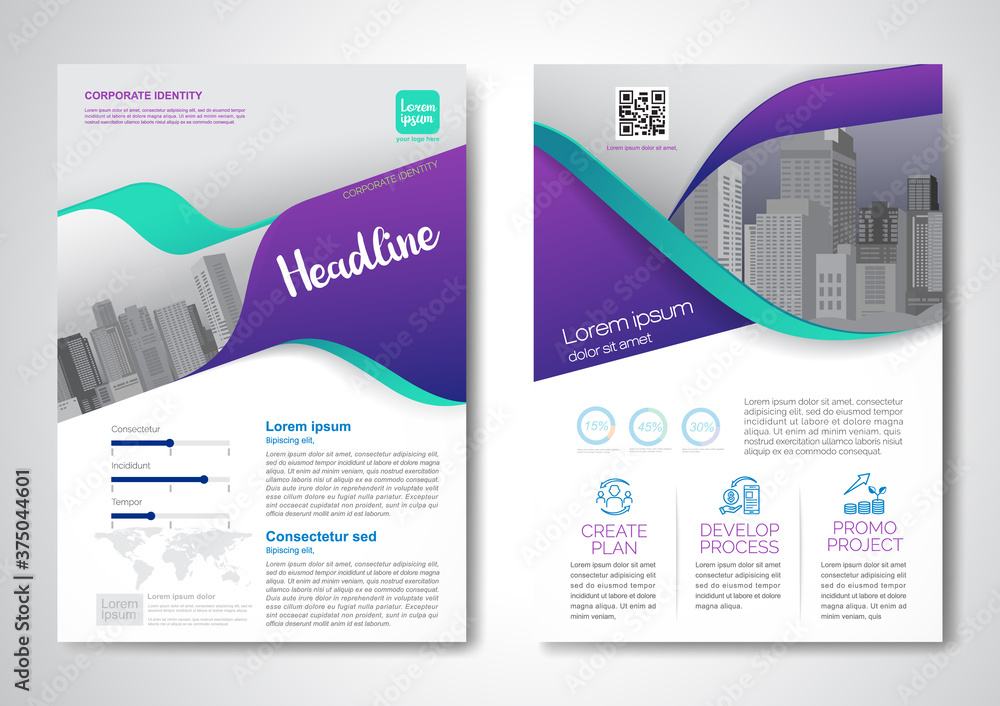 Template vector design for Brochure, AnnualReport, Magazine, Poster, Corporate Presentation, Portfolio, Flyer, infographic, layout modern size A4, Front and back, Easy to use and edit. Template vector design for Brochure, AnnualReport, Magazine, Poster, Corporate Presentation, Portfolio, Flyer, infographic, layout modern size A4, Front and back, Easy to use and edit.