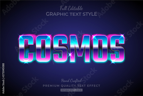 Cosmos 80's Retrowave Text Style Effect