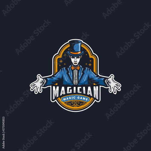 Magician Esport Logo Design Illustration For Gaming Club Or Magic Store