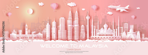 Travel malaysia top world famous city modern and ancient architecture.