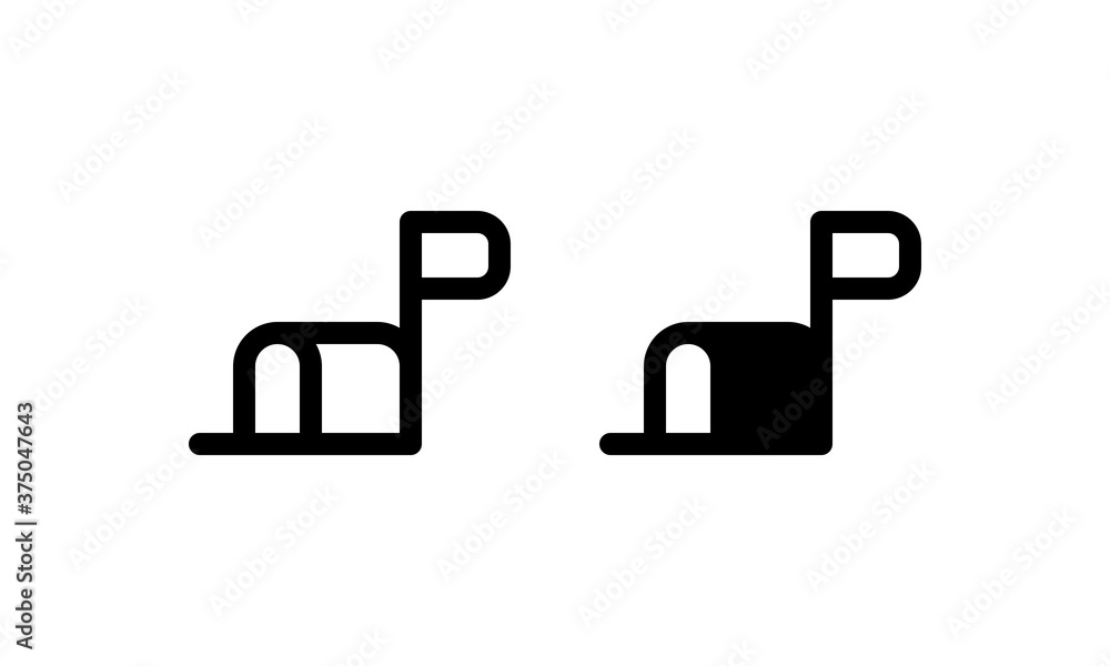 Mailbox icon. Outline and glyph style