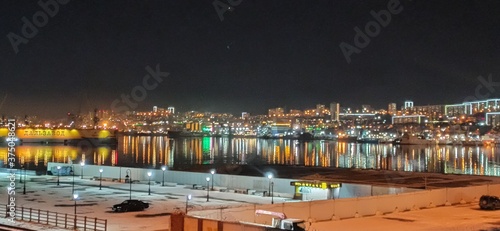 Vászonkép night Vladivostok