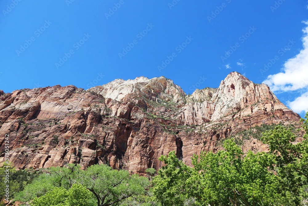 Blue sky and rock