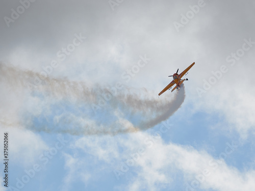 Pilot performances of Yak piston aircraft at the air show
