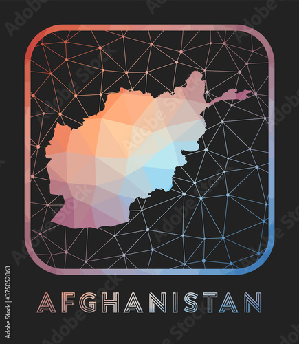 Canvas Print Afghanistan map design