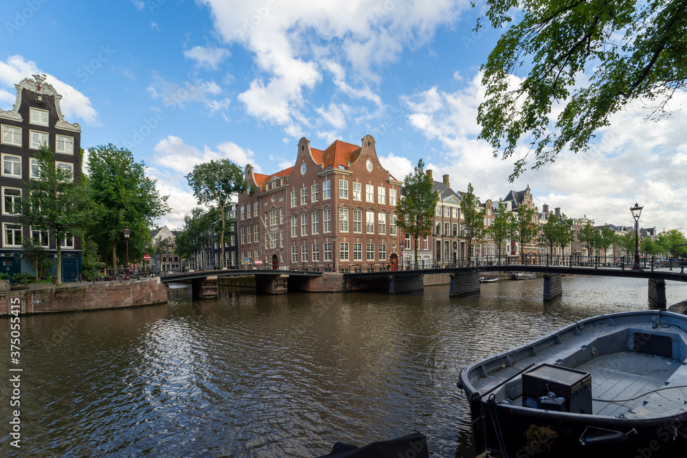 Obraz premium Amsterdam Holland Niederlande Gouda Grachten