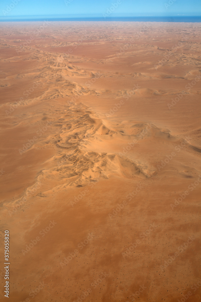 Namibian desert aerial view Namibian desert aerial view