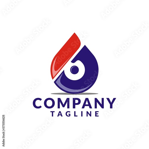 water drop initial letter g logo