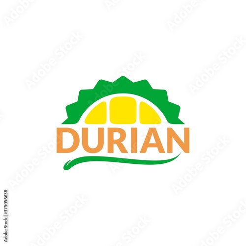 creative and fun durian logo vector