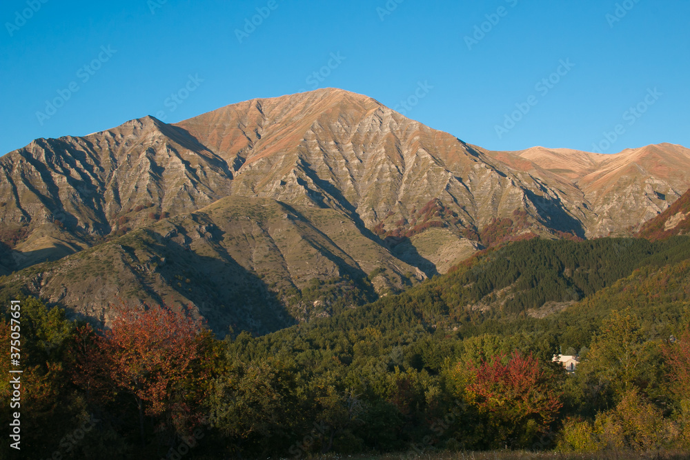 Autumn view of Abruzzo mountains in Italy