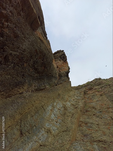 cliff and rocks