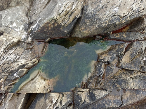 sea water in a rocky depression