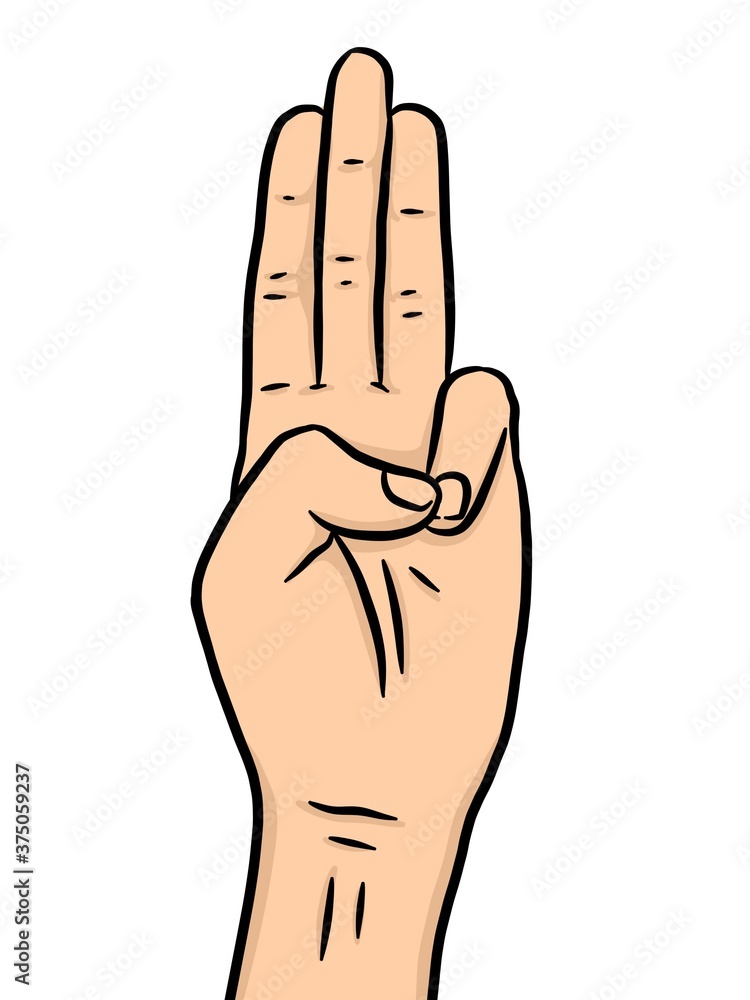 cartoon hand and finger on white background cartoon hand and finger on white background