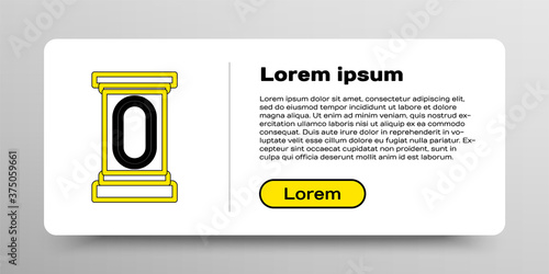 Line Stage stand or debate podium rostrum icon isolated on white background. Conference speech tribune. Colorful outline concept. Vector.