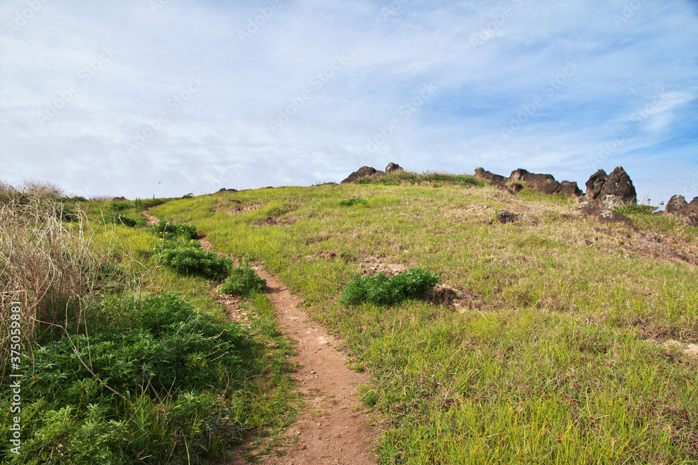Rano Kau volcano in Rapa Nui, Easter Island, Chile Rano Kau volcano in Rapa Nui, Easter Island, Chile