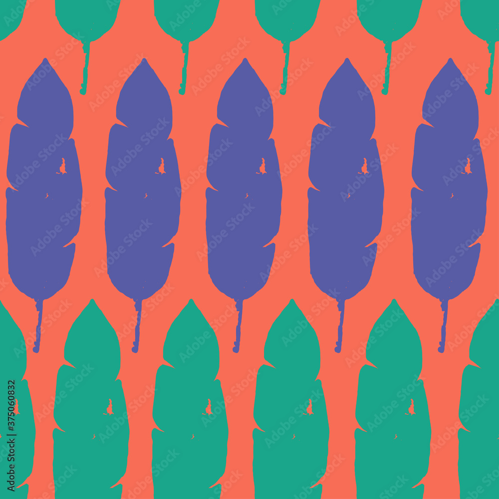 Modern Tropical Vector Seamless Pattern. Drawn Floral Background. Nice Summer Fabrics. Banana Leaves Modern Tropical Vector Seamless Pattern. Drawn Floral Background. Nice Summer Fabrics. Banana Leaves