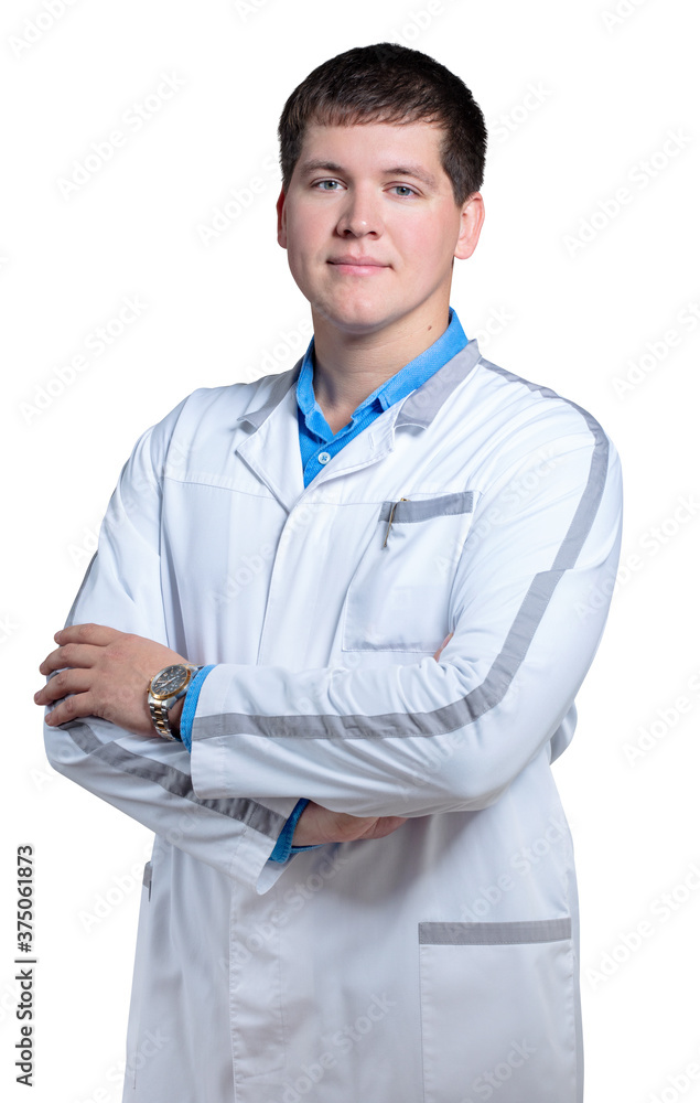 Portrait of a male doctor with crossed arms. Portrait of a male doctor with crossed arms.