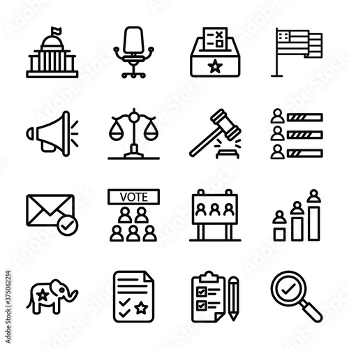 Democratic Election Icons Pack 