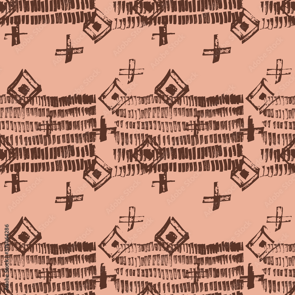 Tie Dye Japanese Geometric Shibori Seamless Pattern. Scribble Cartoon Doodle Craft Texture. Geo Wabi Sabi Traditional Kimono Print. Boho Tie Dye Native Batik. Scribble Craft Doodle Seamless Collage