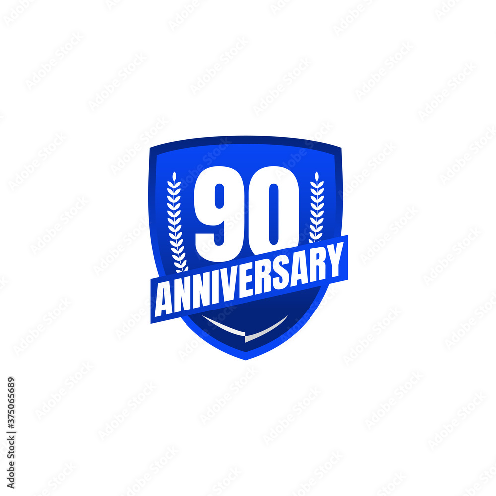 90 Years Anniversary Celebration Vector Template Design Illustration 90 Years Anniversary Celebration Vector Template Design Illustration