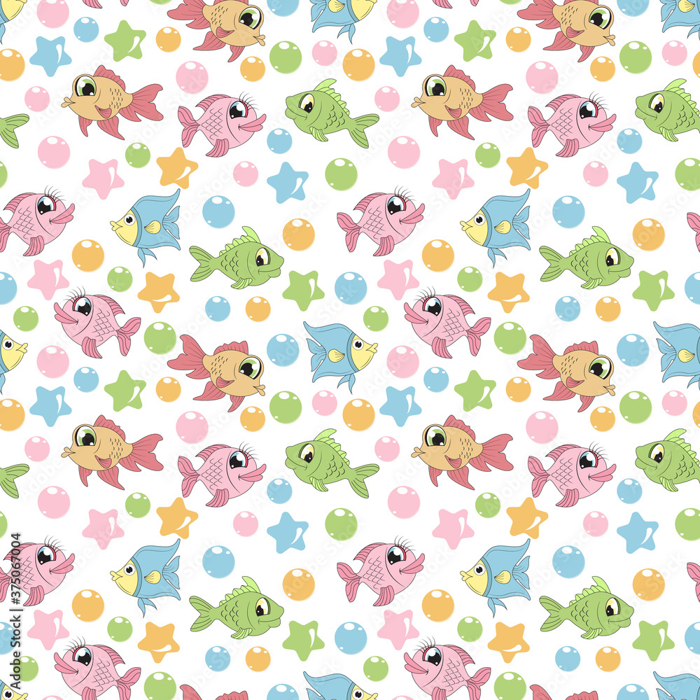 cute fish seamless pattern cute fish seamless pattern