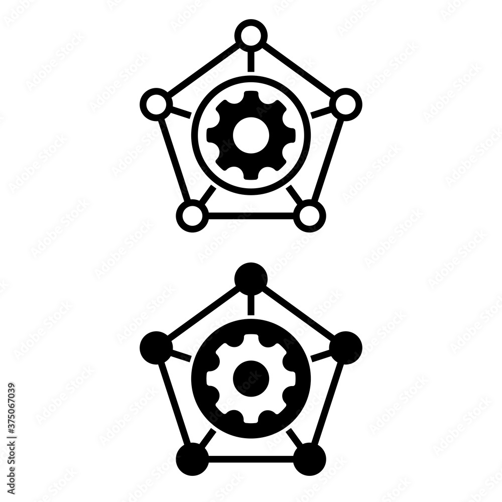 Fototapeta premium Taxonomy icon vector set. category illustration sign collection. development symbol.