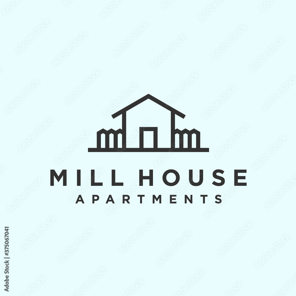 Fototapeta premium custom house logo. vintage icon
