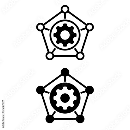 Taxonomy icon vector set. category illustration sign collection. development symbol.